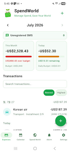 Automatic expense logging
